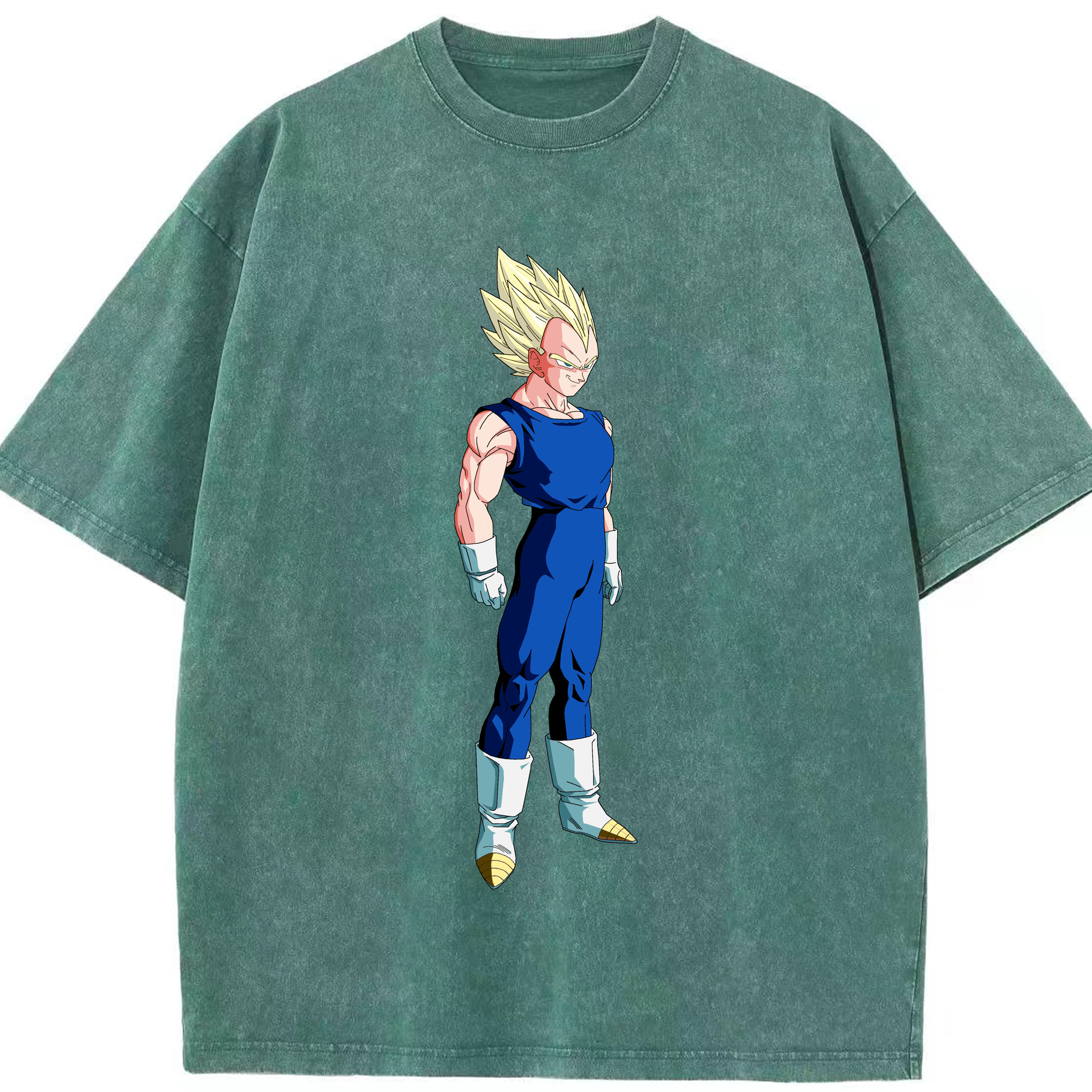 （画像用） ドラゴンボール ベジータ四世（Bejīta Yonsei）DRAGON BALL Vegeta IV 綿100% ヴィンテージ風 半袖Tシャツ（フロントプリント）